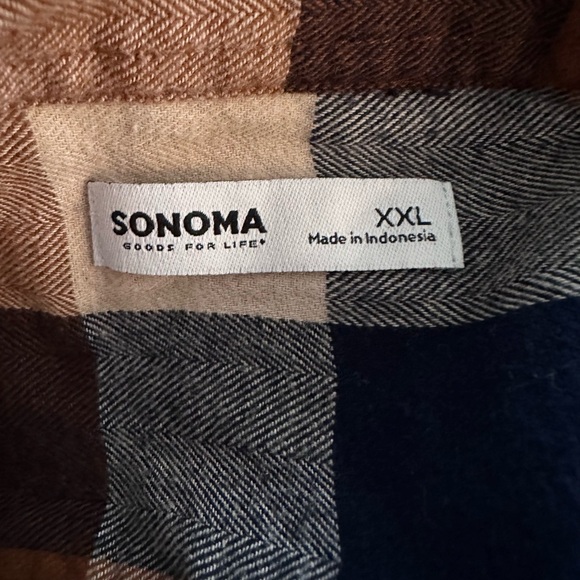 Men's Sonoma Goods For Life® Flannel Button-Down Shirt, size XXL - Picture 2 of 2